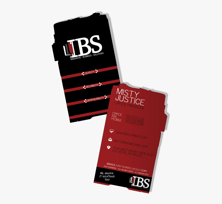 Business Card Mock Up For Ibs Copiers Flyer, HD Png Download