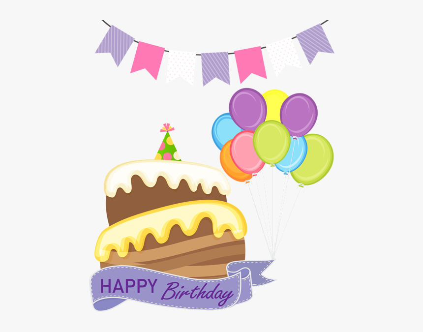 Happy Birthday And Cake Png, Transparent Png