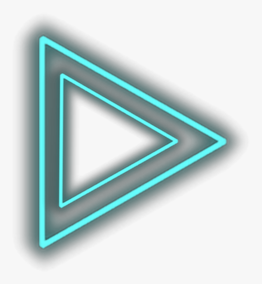 #ftestickers #triangle #neon #luminous #teal #blue - Triangle, HD Png Download