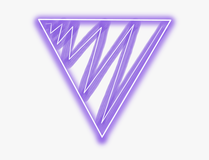 #neon #triangle #freetoedit #geometric #purple #trigon - Png Triangle Neon Red, Transparent Png