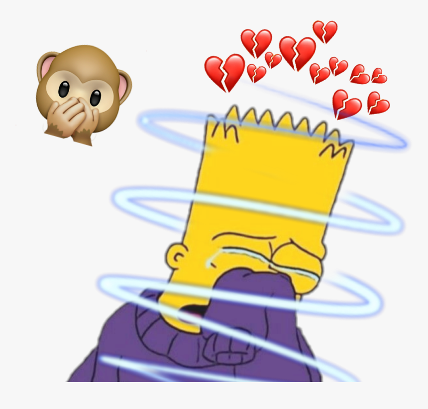#sadbart #sad #sadbartsimpson #noo - Cartoon, HD Png Download