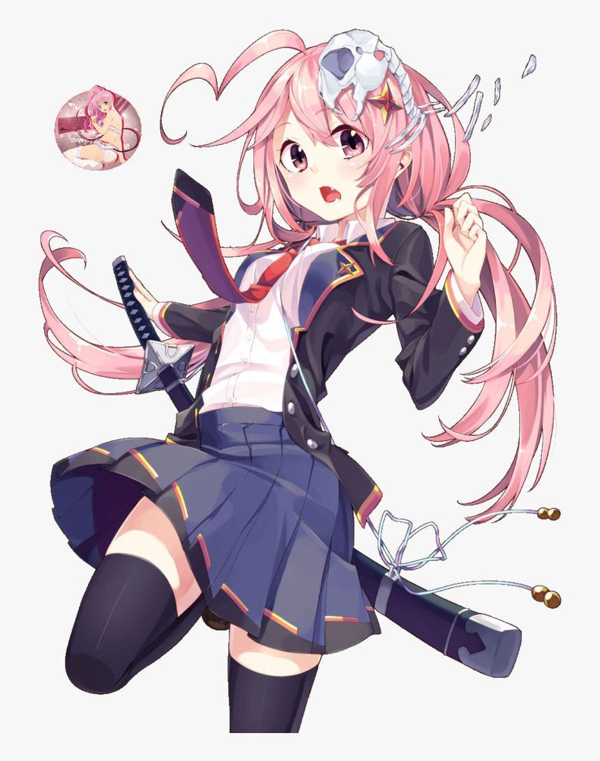 Anime School Girl Png - Anime Girl Pink Png, Transparent Png