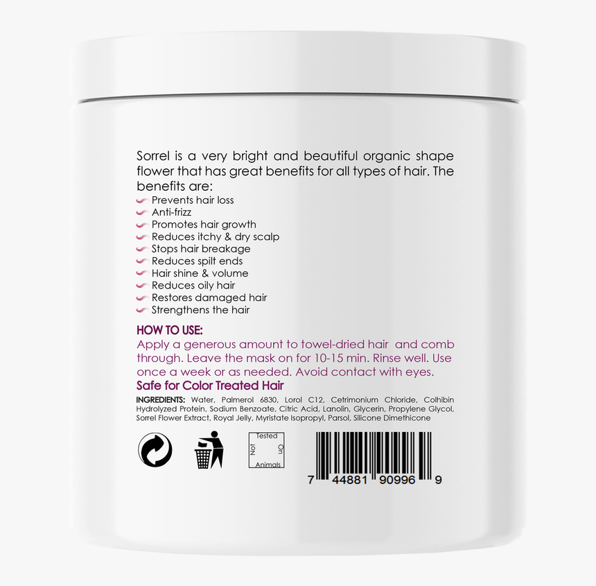 Sorrel Cosmetics Mask With Argan Oil Spf - Hair Care, HD Png Download