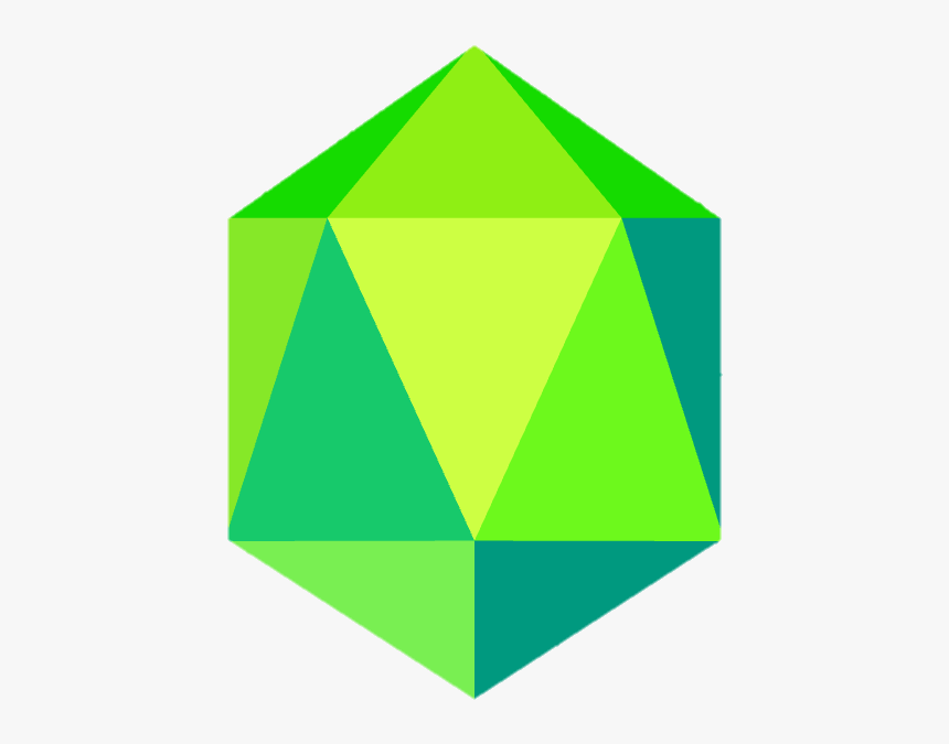 #diamond #green #diamante #verde - Triangle, HD Png Download