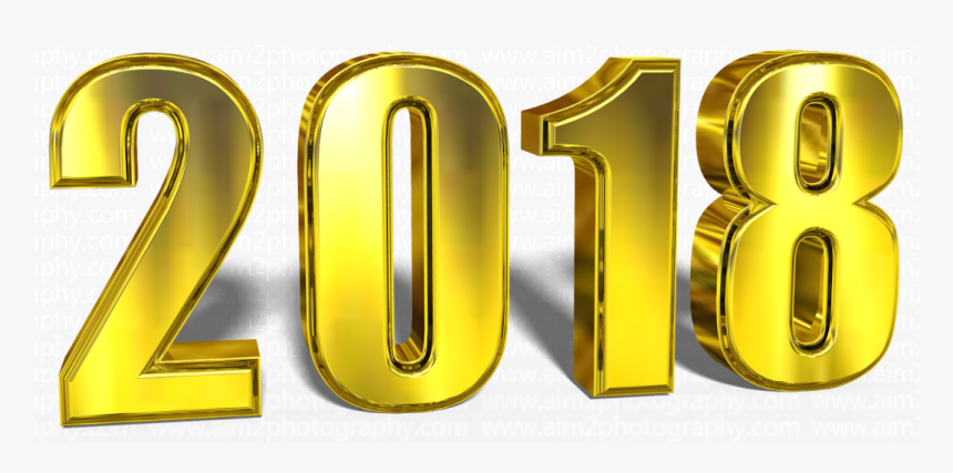 Happy New Year Images Png - Happy New Year 2018 Png Text, Transparent Png