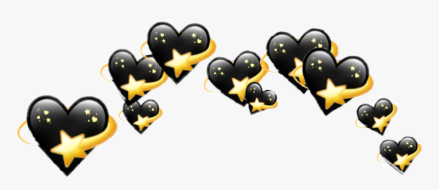#freetoedit #heart #emoji #black #head #crown #circle - Heart Emoji On Head, HD Png Download