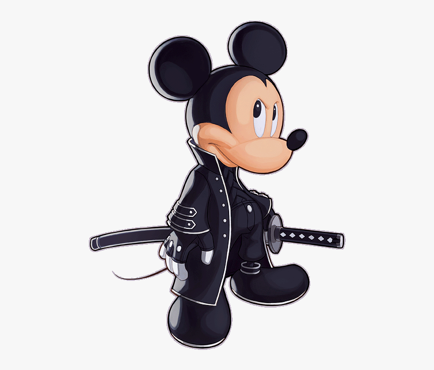 Kingdom Hearts In Black - Badass Kingdom Hearts Mickey Mouse, HD Png Download