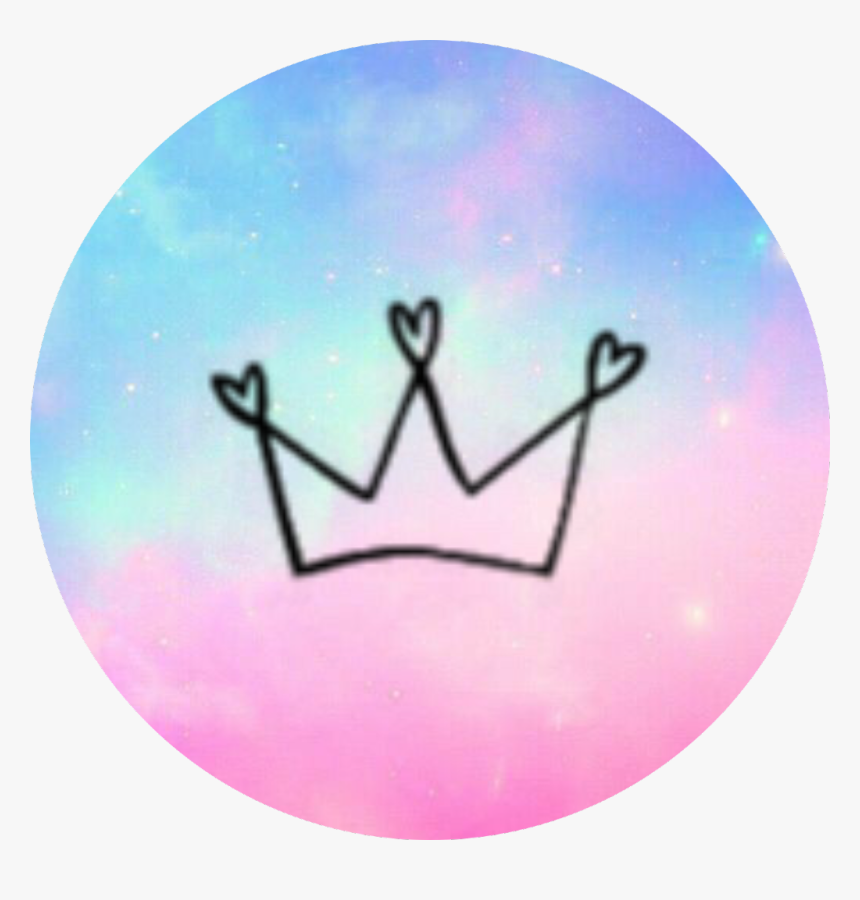 👑

#galaxy #crown #circle #background #lineart #queen - Crown With Pastel Background, HD Png Download