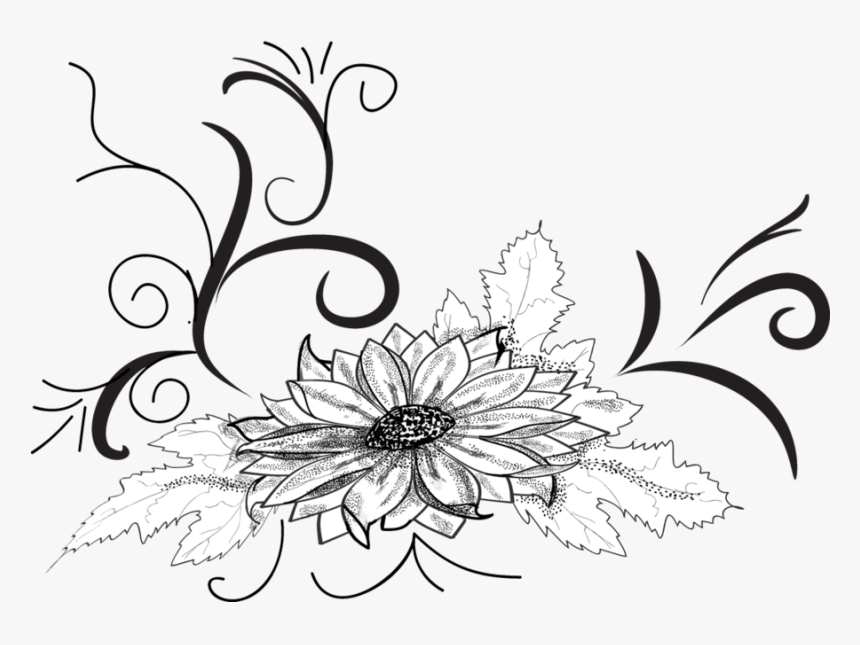 Clipart Arrow Flower - White Flowery Corner Transparent, HD Png Download