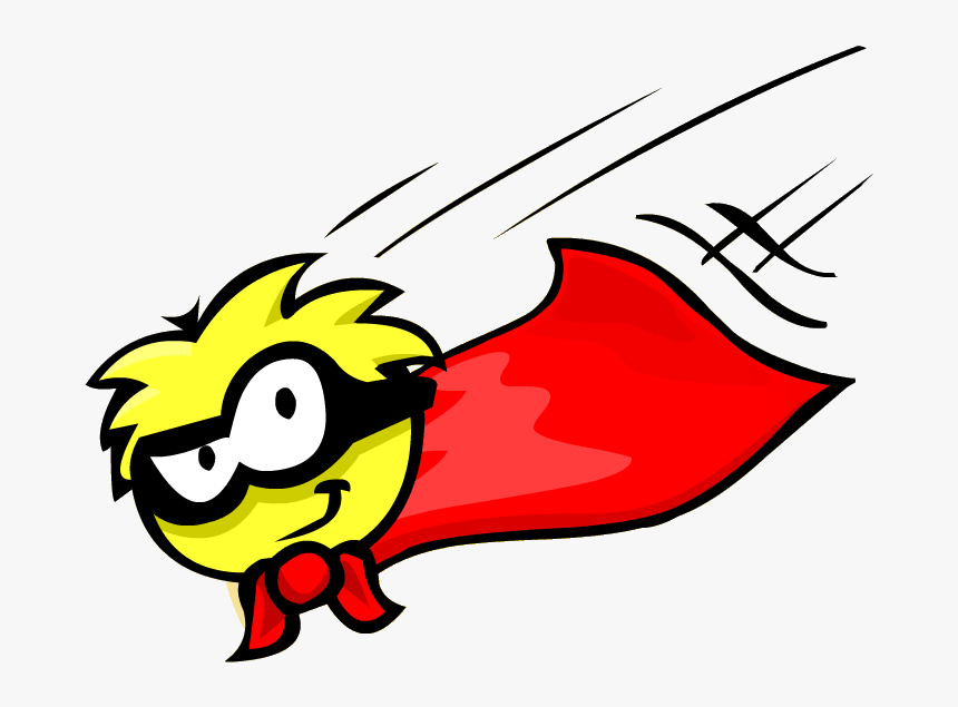 Caped Super Puffle Yay - Club Penguin, HD Png Download