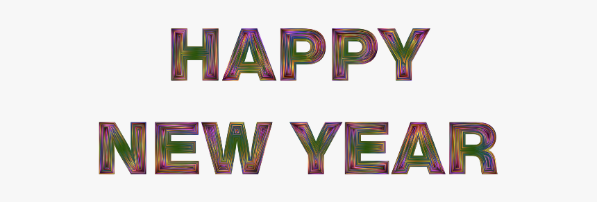 Happy New Year Chromatic - Happy New Year Font, HD Png Download