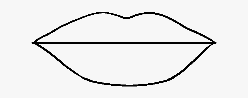 How To Draw Lips - Drawing Picture Of Lips, HD Png Download