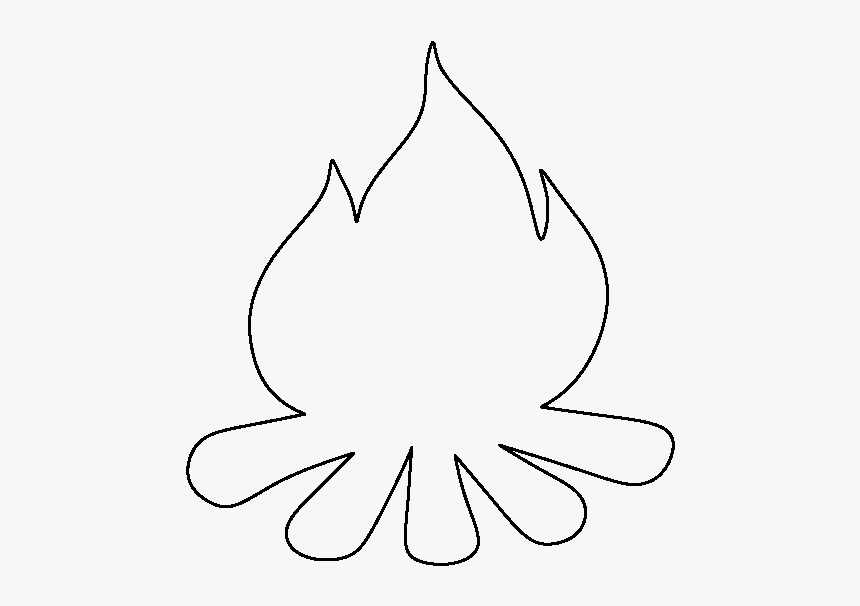 Surfboard Outline Clip Art Image Library Library Campfire - Line Art, HD Png Download