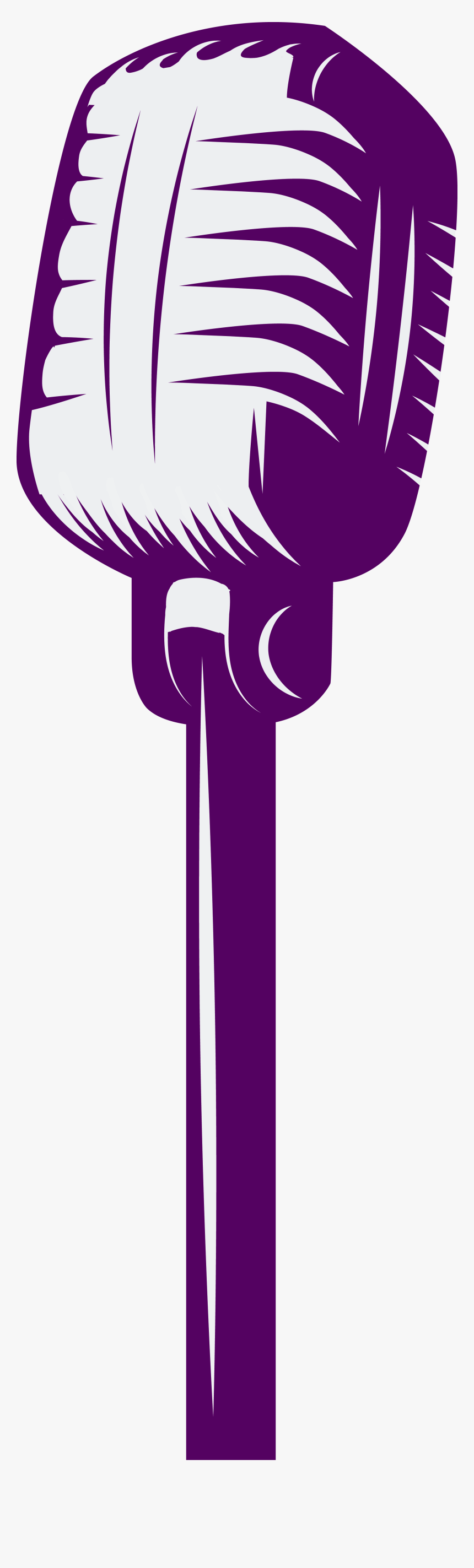 Microphone Clipart Purple - Transparent Purple Microphone, HD Png Download