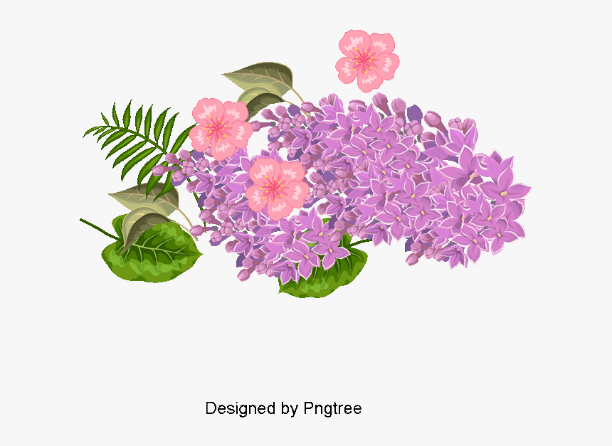 Watercolor Bouquet Png - Lilac, Transparent Png
