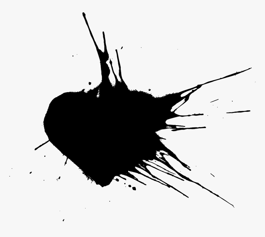 #hearts #heart #blackheart #blackhearts #paint #splatter - Illustration, HD Png Download