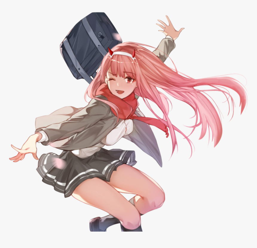 Zerotwo 002 Darling Darlinginthefranxx Franxx Pink - Zero Two Art Transparent, HD Png Download