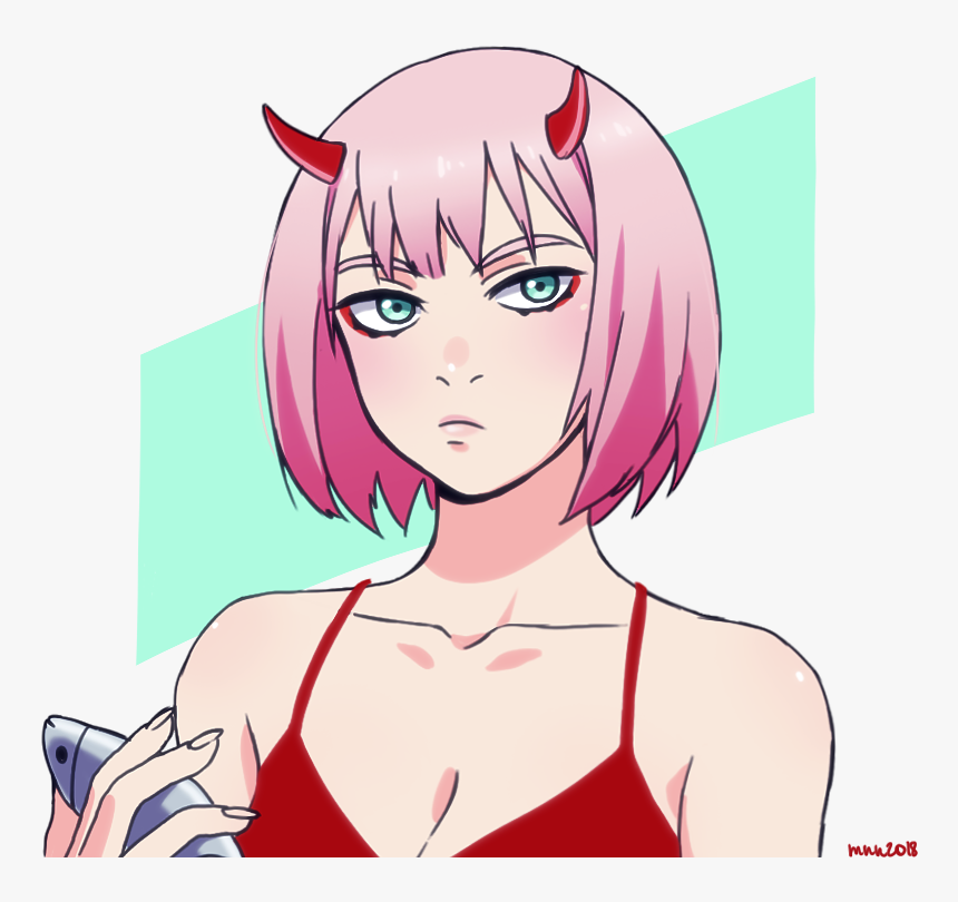 I Ve Been Thinking A Lot About Zero Two With A Bob - Anime, HD Png Download
