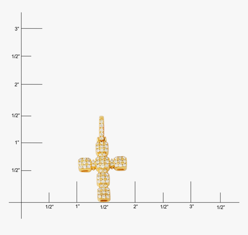 10k Yellow Gold Cross Pendant - Cross, HD Png Download