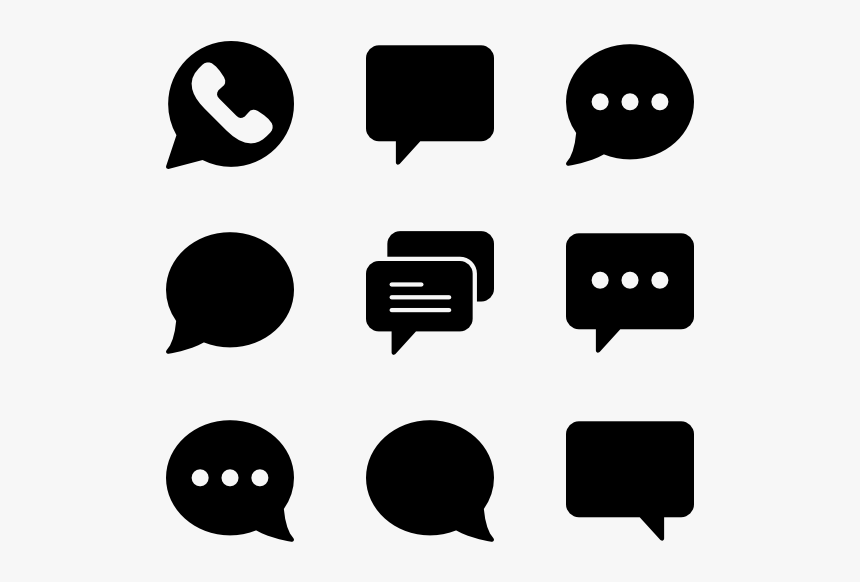 Word Bubble Png Dialogue Speech Icons Free Vector - Balloon Dialogue Icon, Transparent Png