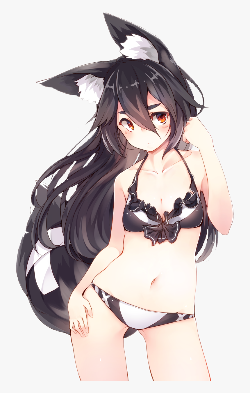 #animegirl #anime #kawaii #neko #cat #kitsune #kitsunegirl - Cute Kitsune Anime Girl, HD Png Download