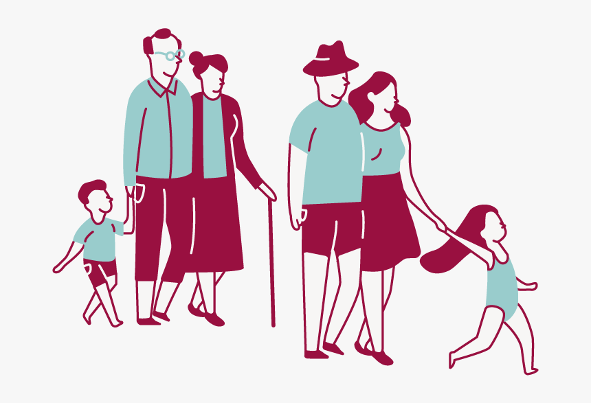 Family At The Beach - Illustration, HD Png Download
