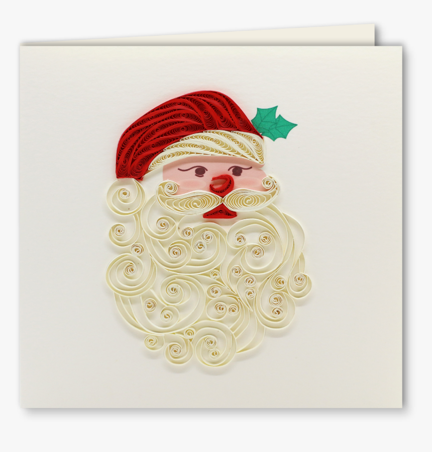 Santa Handmade Greeting Quilling Paper Craft Card - Illustration, HD Png Download