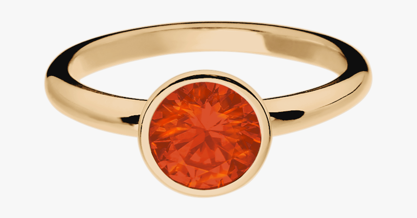 Vienna Fire Opal Orange In Rose Gold - Tansanit Ring, HD Png Download