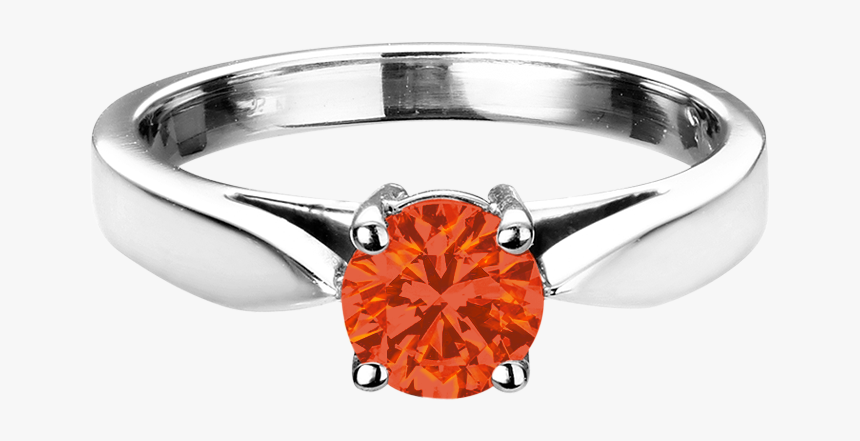 Vancouver Fire Opal Orange In White Gold - Diamantring Vancouver, HD Png Download