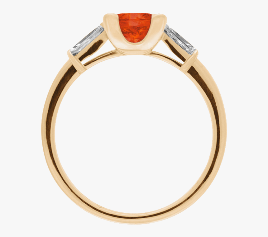 Paris Fire Opal Orange In Rose Gold - Engagement Ring, HD Png Download