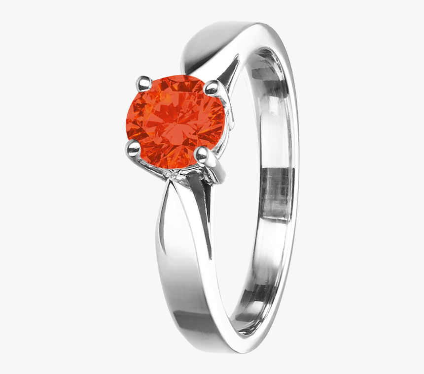 Vancouver Fire Opal Orange In White Gold - Pre-engagement Ring, HD Png Download