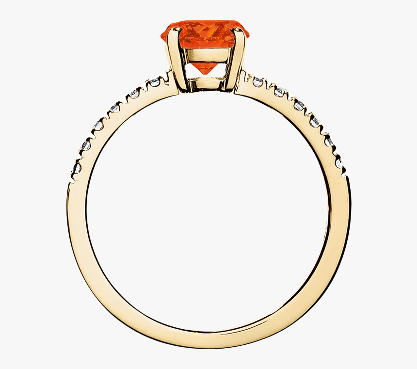 Melbourne Fire Opal Orange In Yellow Gold - Engagement Ring, HD Png Download