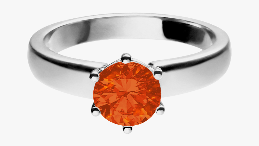 Malmö Fire Opal Orange In Platinum - Platin Ring Mit Tansanit, HD Png Download