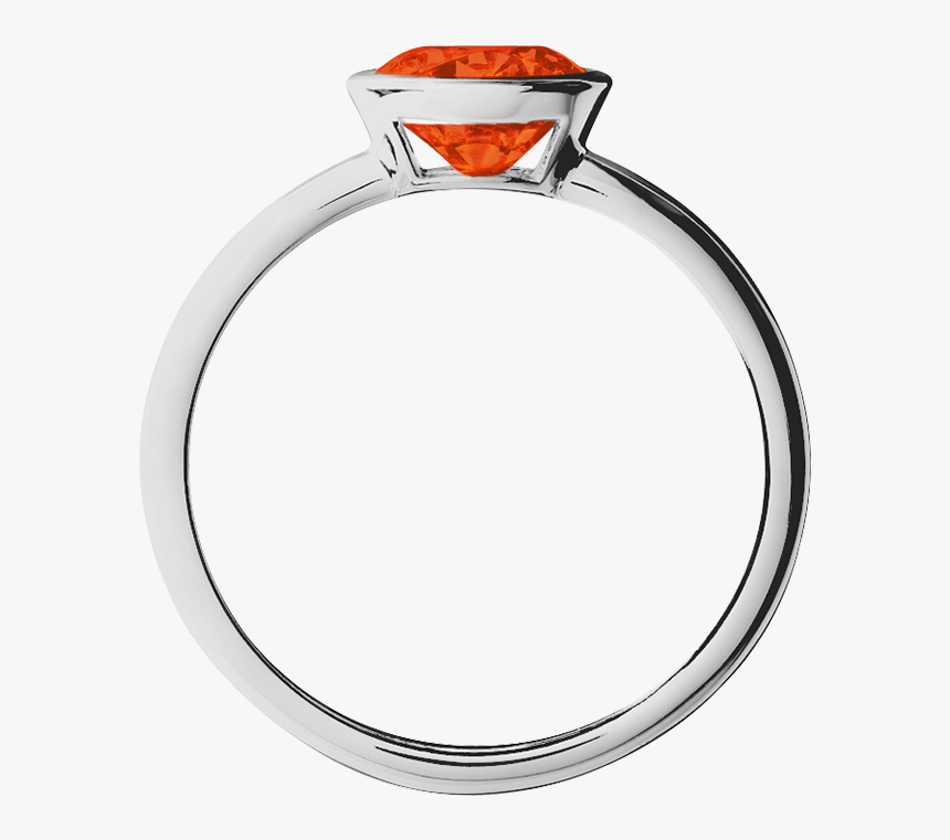 Vienna Fire Opal Orange In White Gold - Engagement Ring, HD Png Download