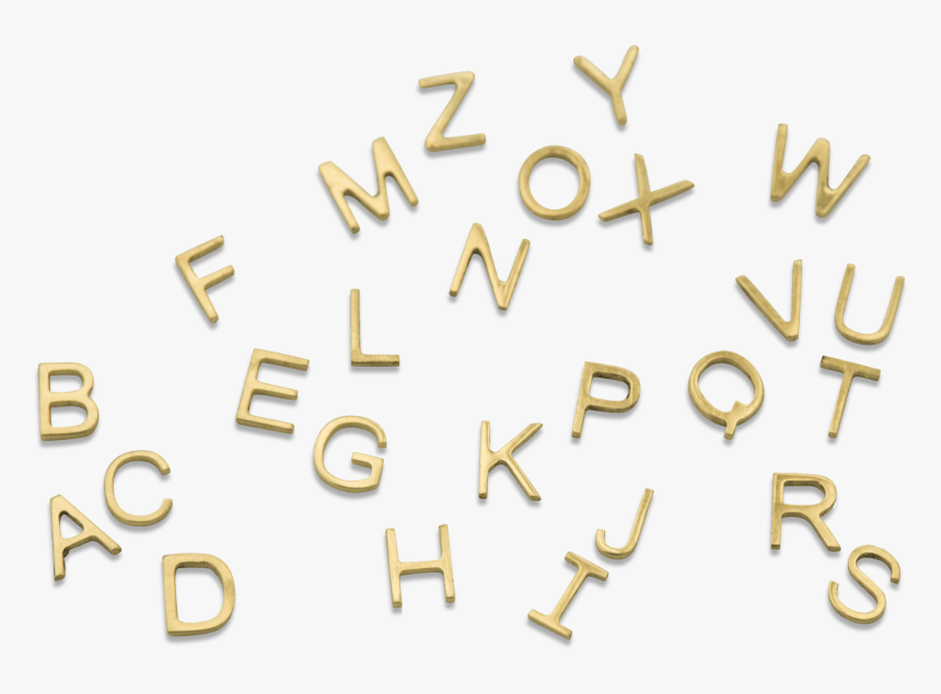 4 Letter Bracelet 14crt Gold - Calligraphy, HD Png Download