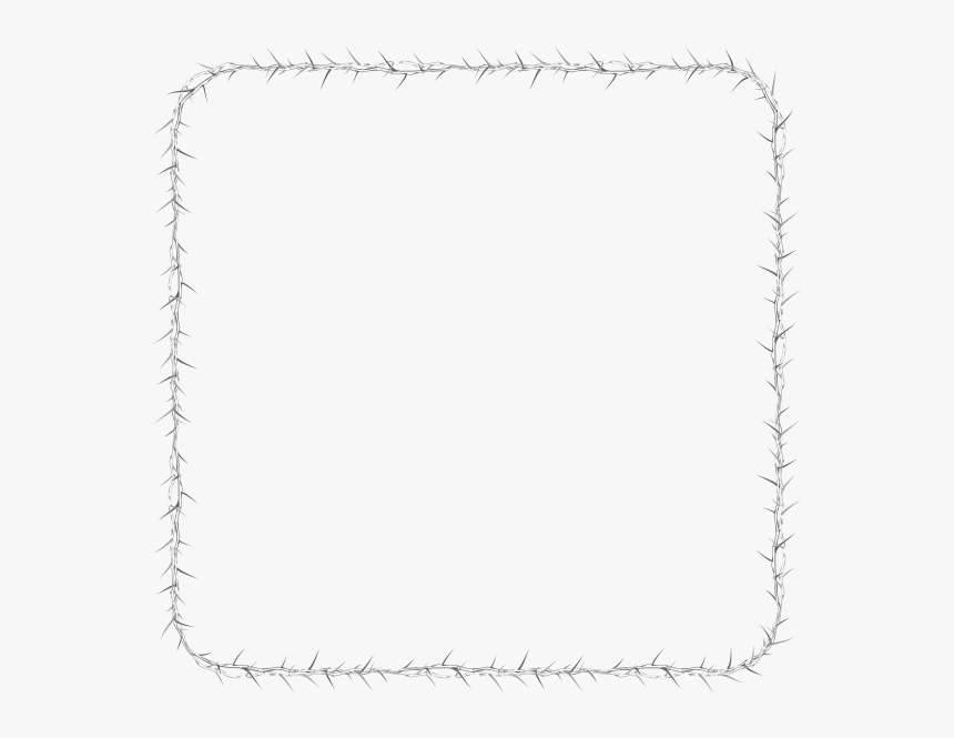 Thorns Frame - Line Art, HD Png Download