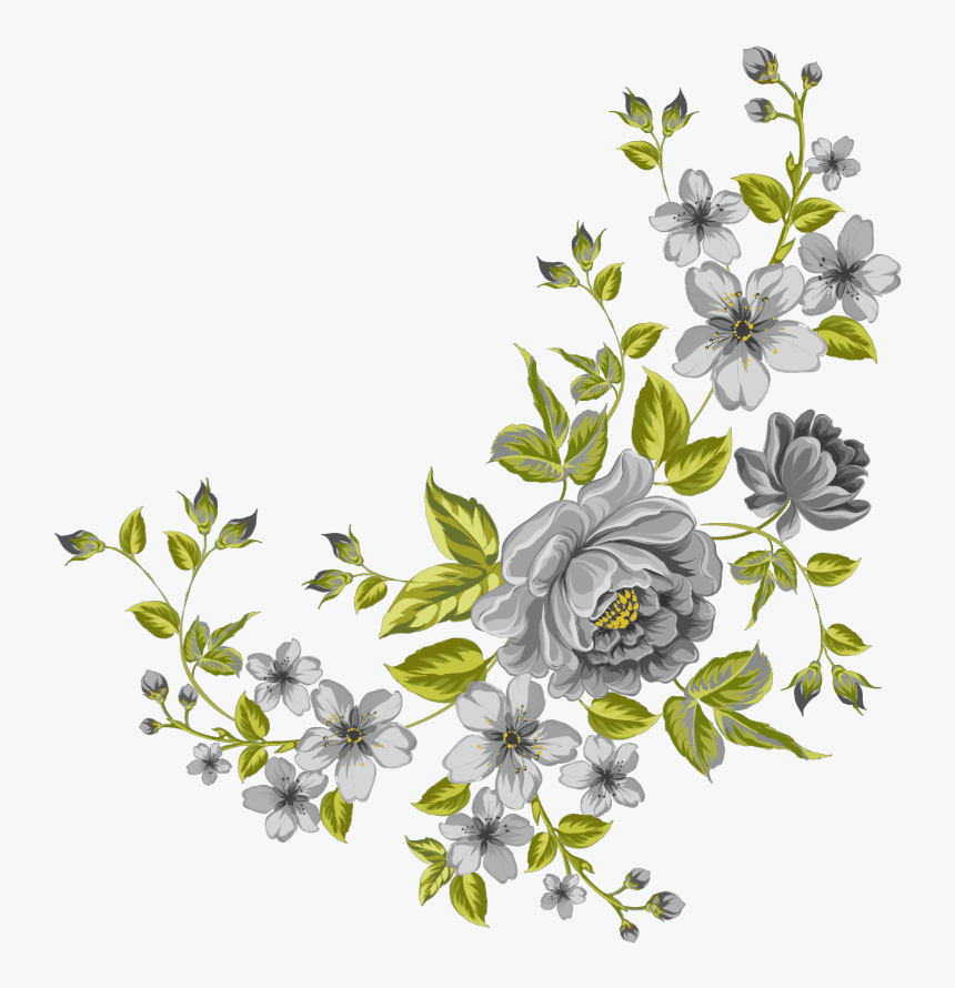 #mq #grey #green #flowers #garden #nature - Transparent Background Flower Clipart, HD Png Download