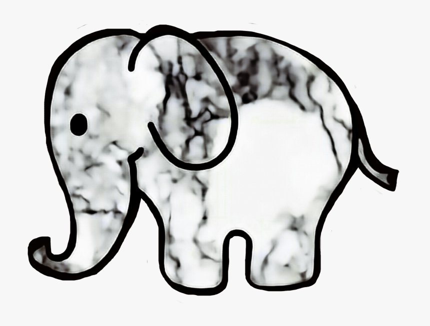 #baby #elephant #blackandwhite #marble, HD Png Download
