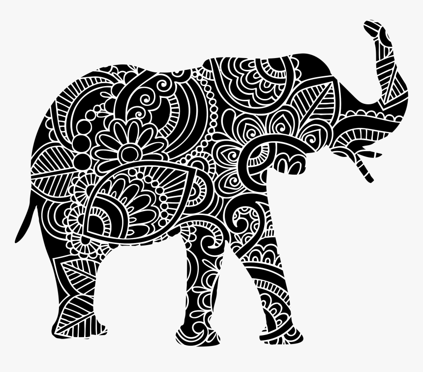 Clipart Florida Big Image - Abstract Drawing In Elelphant, HD Png Download