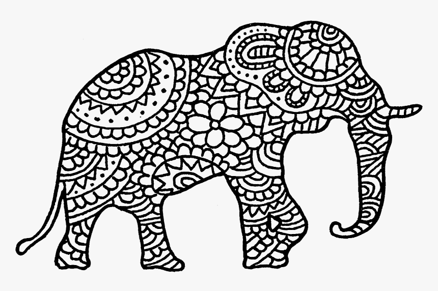 Elephants Clipart Bohemian - Bohemian Elephant Transparent, HD Png Download