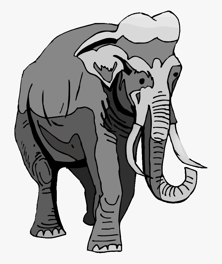 Elephant Clipart Wild Animal - Indian Elephant, HD Png Download