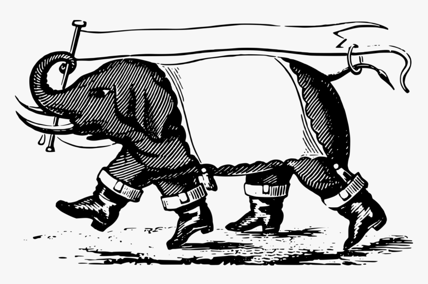 Art,monochrome Photography,carnivoran - Circus Coming To Town, HD Png Download