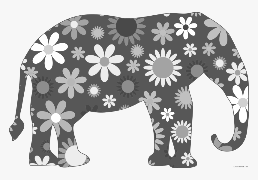 Elephant Clipart Black And White - Wallpaper, HD Png Download