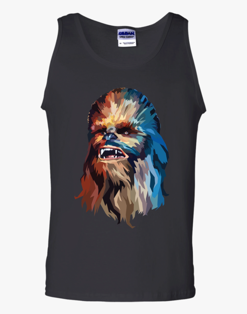 Star Wars Chewbacca Art Graphic Tank Top Black S 
 - T-shirt, HD Png Download