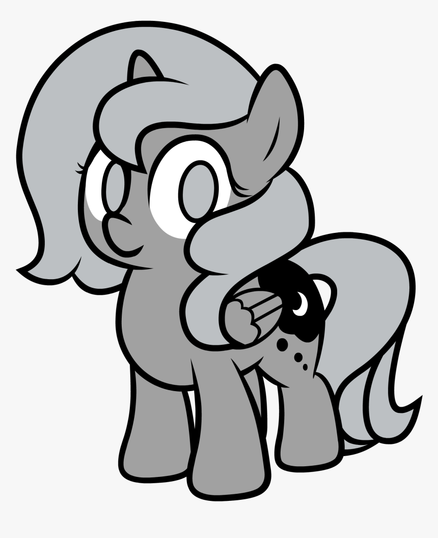 Pony Elephants And Mammoths White Elephant Black Black - Drawing, HD Png Download