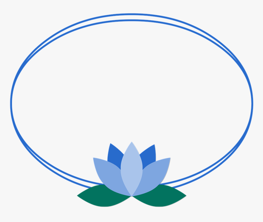 กรอบ ดอกไม้ สี ฟ้า, HD Png Download