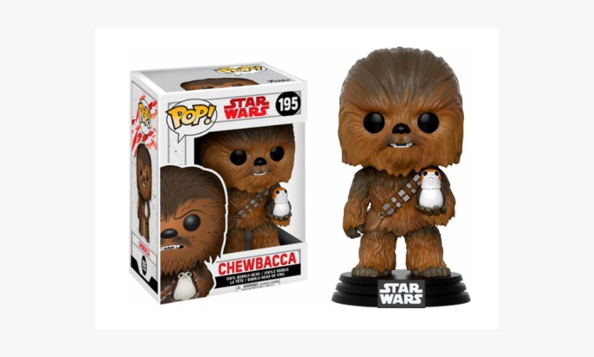 Funko Pop 195 Star Wars Chewbacca With Porg - Funko Pop Chewbacca, HD Png Download