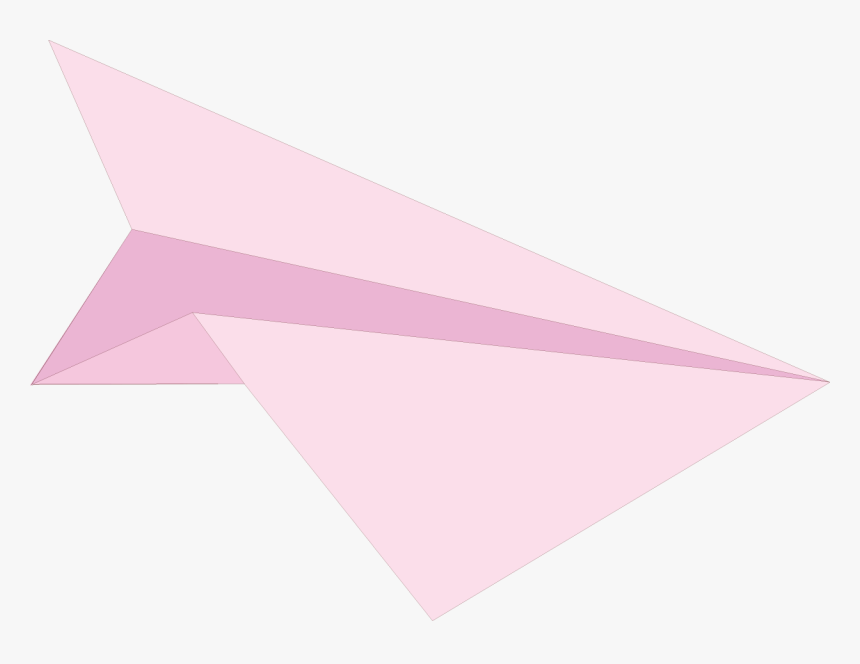 粉色飞机折纸图片 - Triangle, HD Png Download
