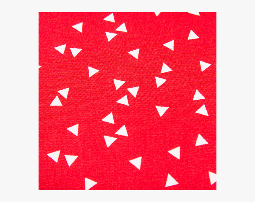 Cotton Poplin Printed Triangle Rain Red - Tissu Bleu Triangle Blanc, HD Png Download