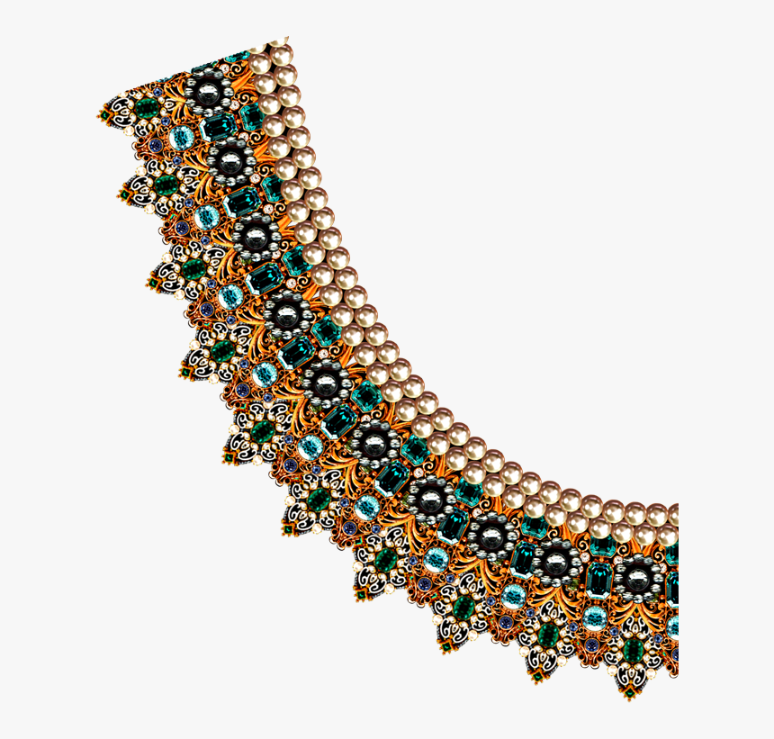 Digital Ladies Dress Pattern, Textile Design Png, Print - Necklace, Transparent Png